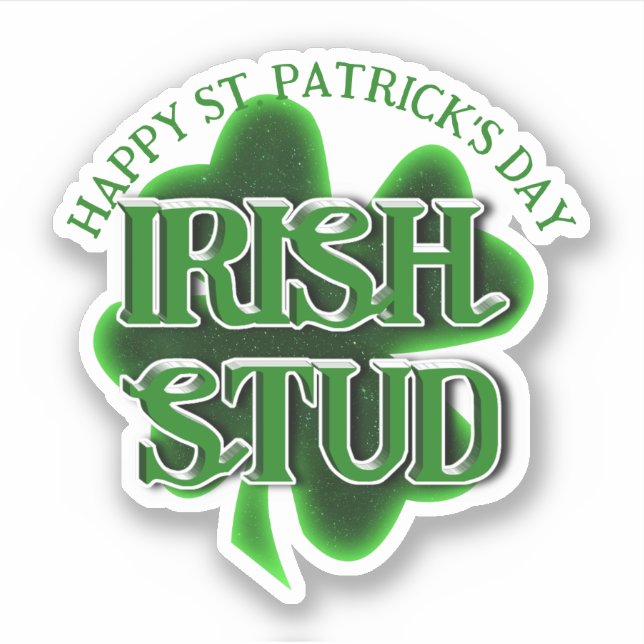 Adesivo St. Patrick's Day Irish Stud (Frente)