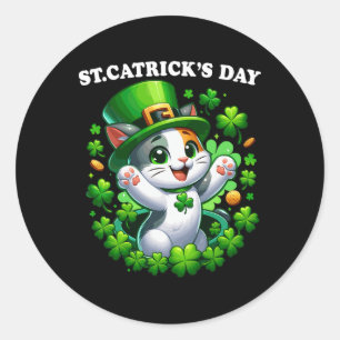 Adesivo St Patricks Dia dos Carrinhos Santo dos Gatos Patt
