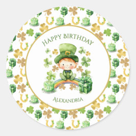 Adesivo St Patricks Lucky One Primeiro Aniversário