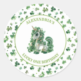 Adesivo St Patricks Lucky One Unicorn Sticker