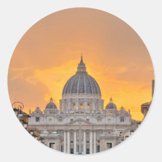 Adesivo St. Peter's Basilica at Sunset, Vatican City