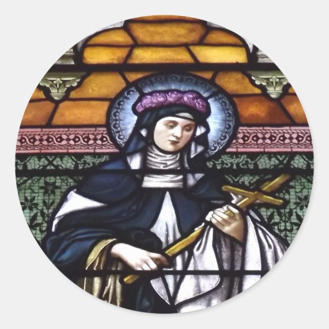 Adesivo St. Rosa de Lima - pray para a janela de vidro (Frente)