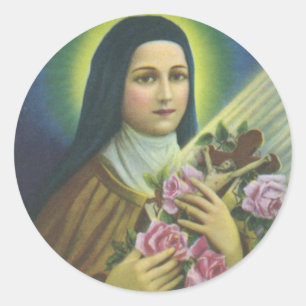 Adesivo St. Therese o católico pequeno da flor carmelita