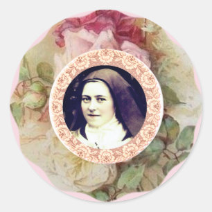 Adesivo St. Therese os rosas pequenos da flor