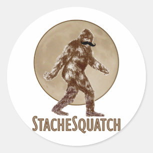 Adesivo STACHESQUATCH mim bigode se você viu meu Squatch