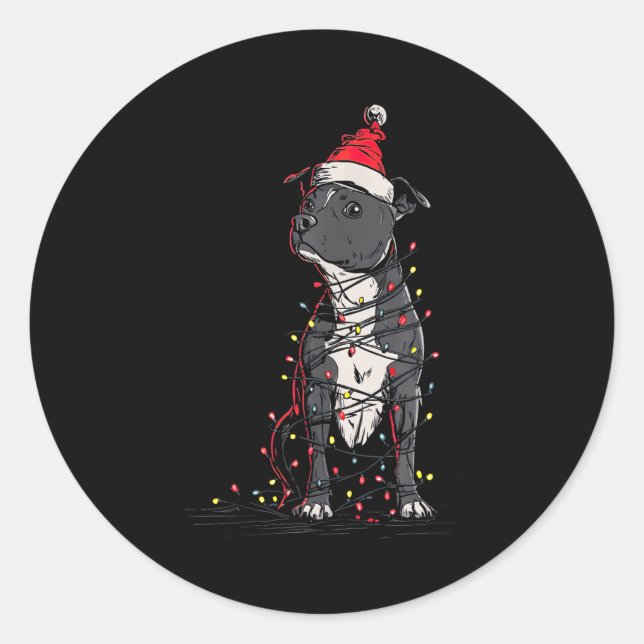 Adesivo Staffordshire Bull Terrier Christmas Graphics Dog  (Frente)