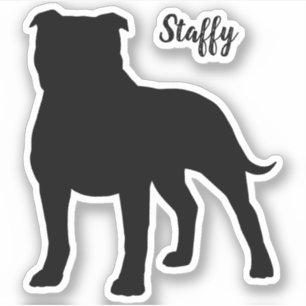 Adesivo Staffordshire Bull Terrier Dog Silhouker Sticker