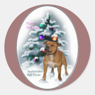 Adesivo Staffordshire Bull Terrier Natal Gifts