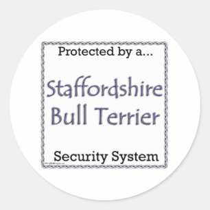 Adesivo Staffordshire Bull Terrier Security Sticker