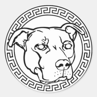 Adesivo Staffordshire Terrier Logotipo Round Bumper Sticke