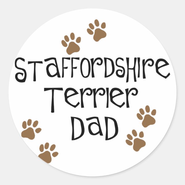 Adesivo Staffordshire Terrier Pai (Frente)