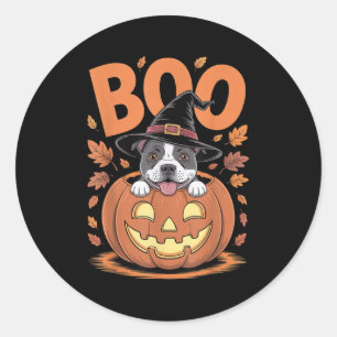 Adesivo Staffy Costume Pumpkin Halloween Staffordshire Bul