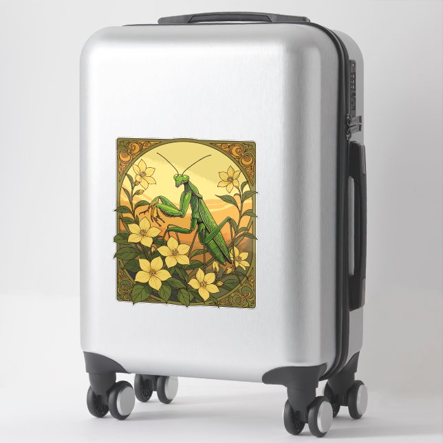Adesivo Stagmomantis E Flores De Jasmine Amarelo (Mala)