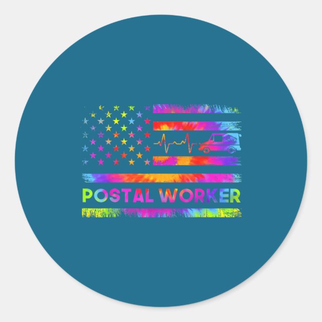 Adesivo Stal Worker Tie Dye Proud Mail Carrier Mail Lady P (Frente)