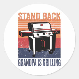 Adesivo Stand Byck Avô Está Griling Churrasco Grill Smoll