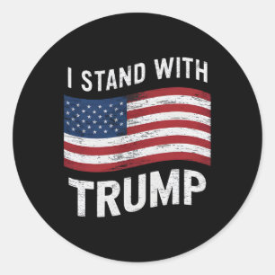 Adesivo Stand With Trump American Flag Men Mulher Usa Vint