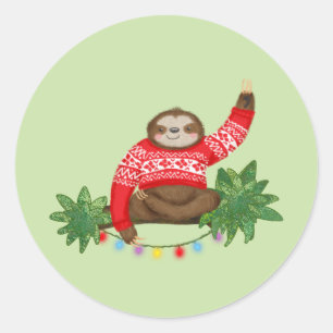 Adesivo Stanley Sloth em palhetas de Natal