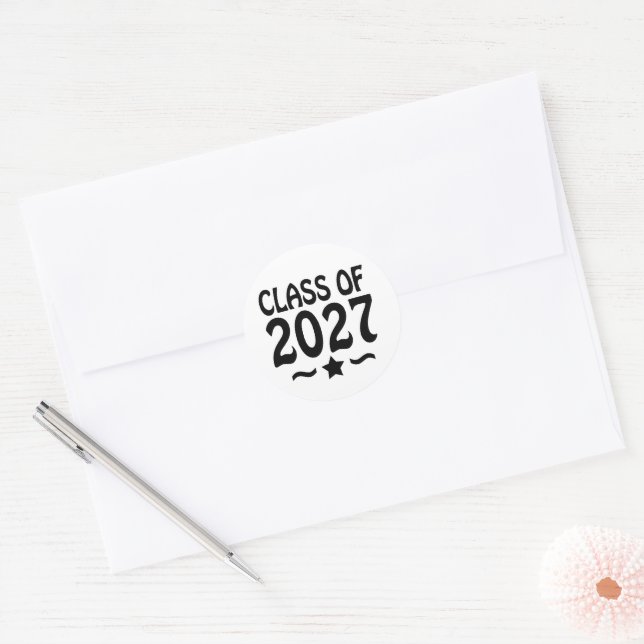 Adesivo Star Class of 2027 Graduation (Envelope)