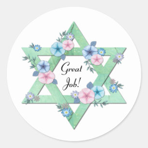 Adesivo Star of David Job Classic Round Sticker