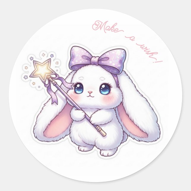 Adesivo Star Ribbon Magic Wand Bunny - Dreamy Sparkle  (Frente)
