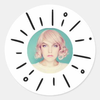 Adesivo STARBURST | Simple Round Fun Custom Photo Stickers