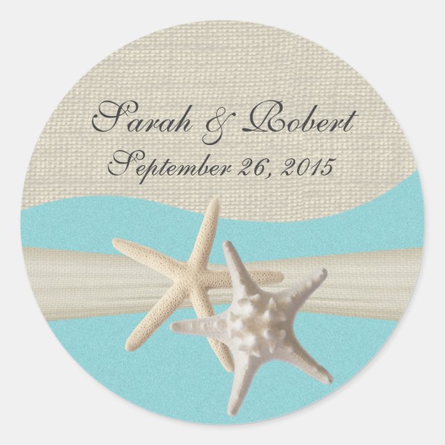 Adesivo Starfish & Burlap Aqua (Frente)