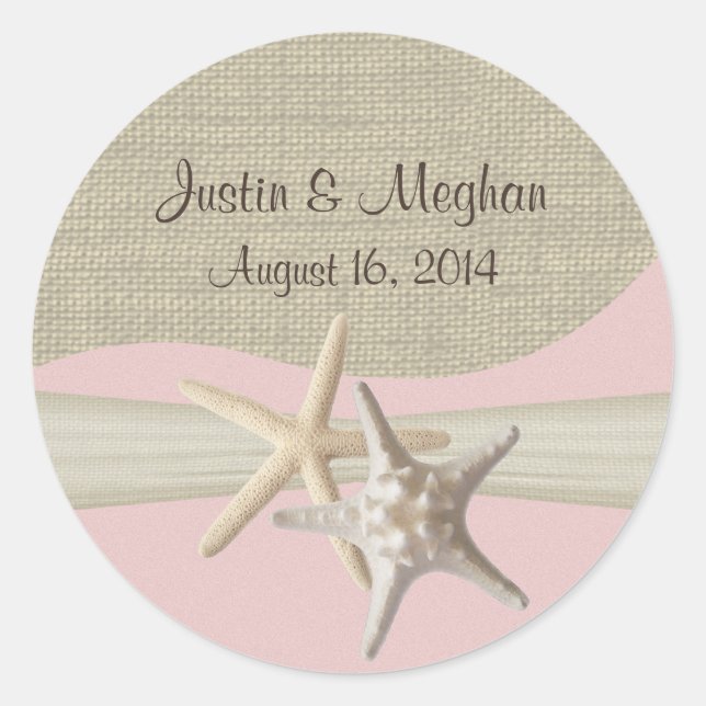 Adesivo Starfish & Burlap Pink (Frente)