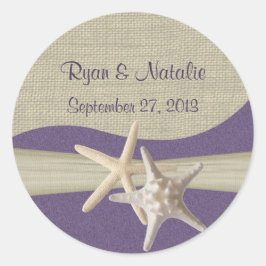 Adesivo Starfish & Burlap Purple Beach