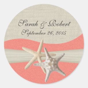 Adesivo Starfish & Burlap Shell Coral