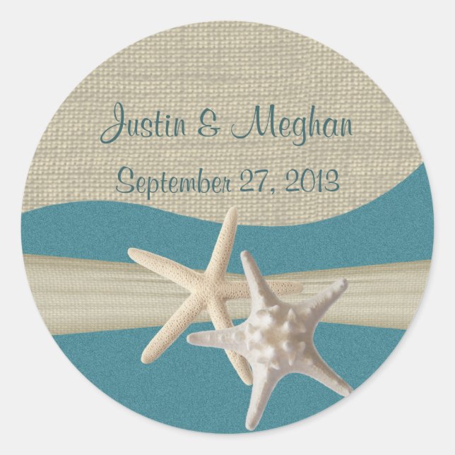 Adesivo Starfish & Burlap Teal Beach (Frente)
