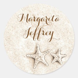 Adesivo Starfish Drawing Beach Wedding