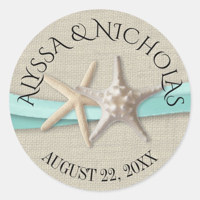 Adesivo Starfish e Aqua Ribbon (Frente)