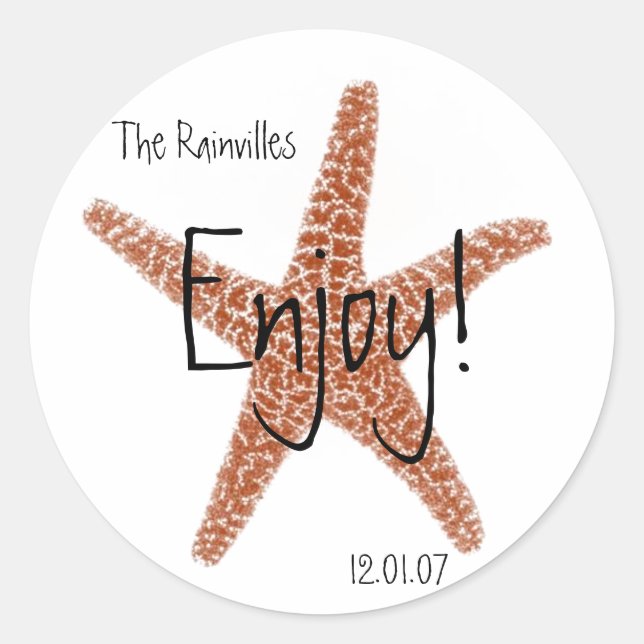 Adesivo Starfish Favor Stickers (Frente)