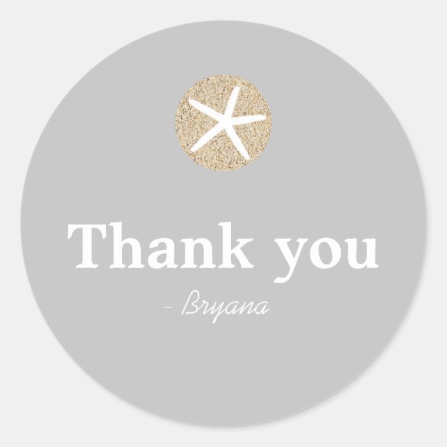 Adesivo Starfish Sand Dollar Beach Wedor Sticker (Frente)