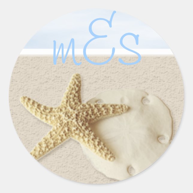 Adesivo Starfish & Sand Dollar ・ Personalize-Me. (Frente)