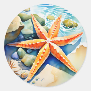 Adesivo Starfish Serenity Watercolor