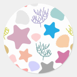 Adesivo Starfish Star Coral Shell Beach