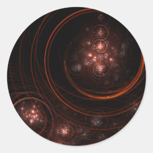 Adesivo Starlight Abstrato Art Round Sticker
