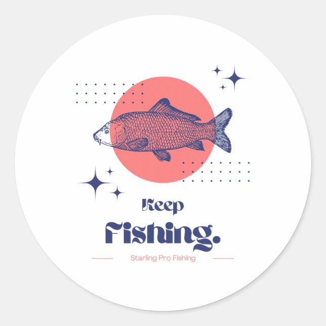 Adesivo Starling Pro Fishing Continue Pescando  (Frente)