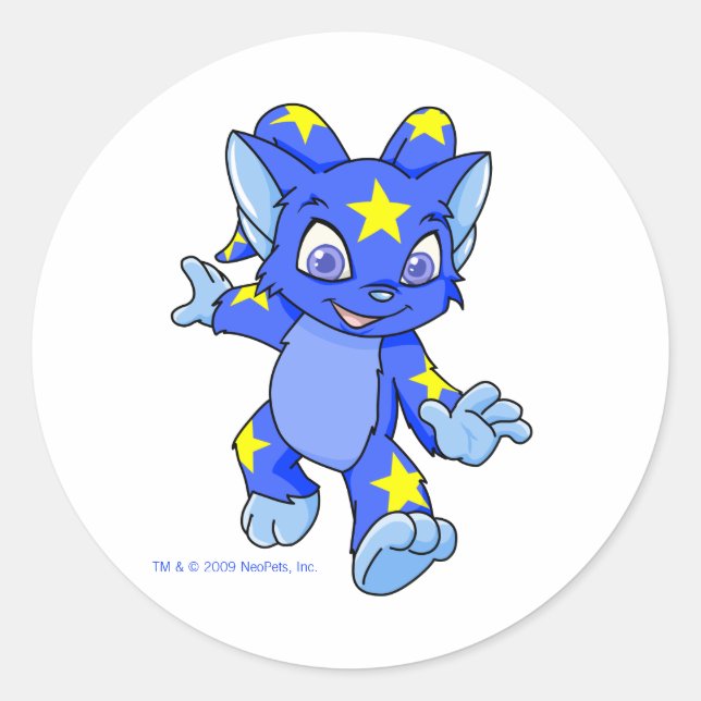 Adesivo Starry Acara empolgado (Frente)