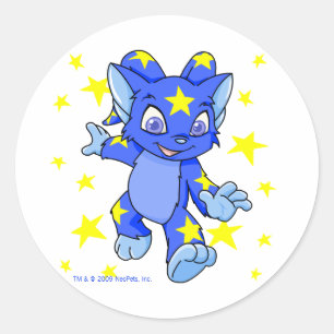 Adesivo Starry Acara entusiasmado com explosão estelar