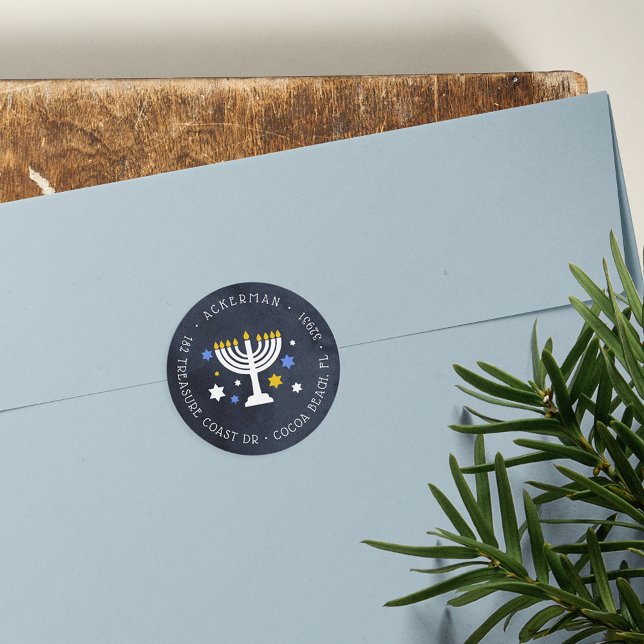 Adesivo Starry Lights | Vinheta de endereço de retorno de  (Criador carregado)