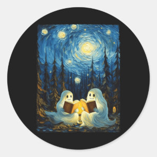 Adesivo Starry Night Ghost Book Lendo Campanha