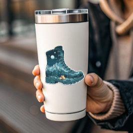 Adesivo Starry Night Hiking Boot Sticker | Die-Cut Sticker