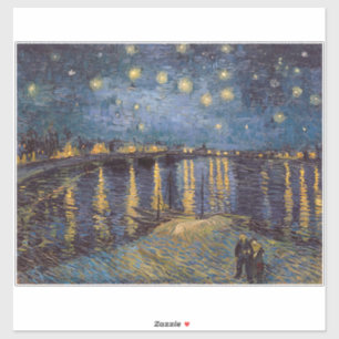 Adesivo Starry Night Over Rhone River por Vincent Van Gogh