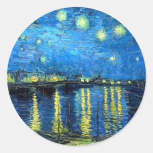 Adesivo Starry Night Over the Rhone (1888) Van Gogh Art