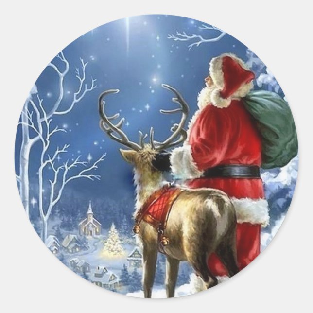 Adesivo Starry Night Papai noel Sticker (Frente)