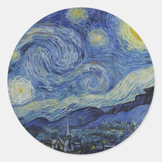 Adesivo "Starry Night" por Van Gogh (Frente)