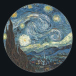 Adesivo Starry Night por Vincent Van Gogh<br><div class="desc">Starry Night por Vincent Van Gogh</div>
