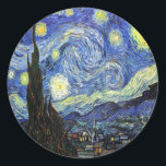 Adesivo Starry Night Por Vincent Van Gogh 1889<br><div class="desc">Tanto quanto sei,  estas imagens estão em dominio público e acreditam ser livres de usar sem restrições nos EUA. Por favor,  entre em contato comigo se você descobrir que qualquer uma dessas imagens não está no Dominio público.</div>